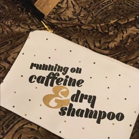 Running on Caffeine and Dry Shampoo makeup bag - Picture 2 of 4